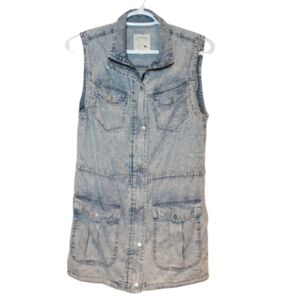 2/$20 🏷 LA Hearts Acid Wash Lightweight Zip Up Dress Size S